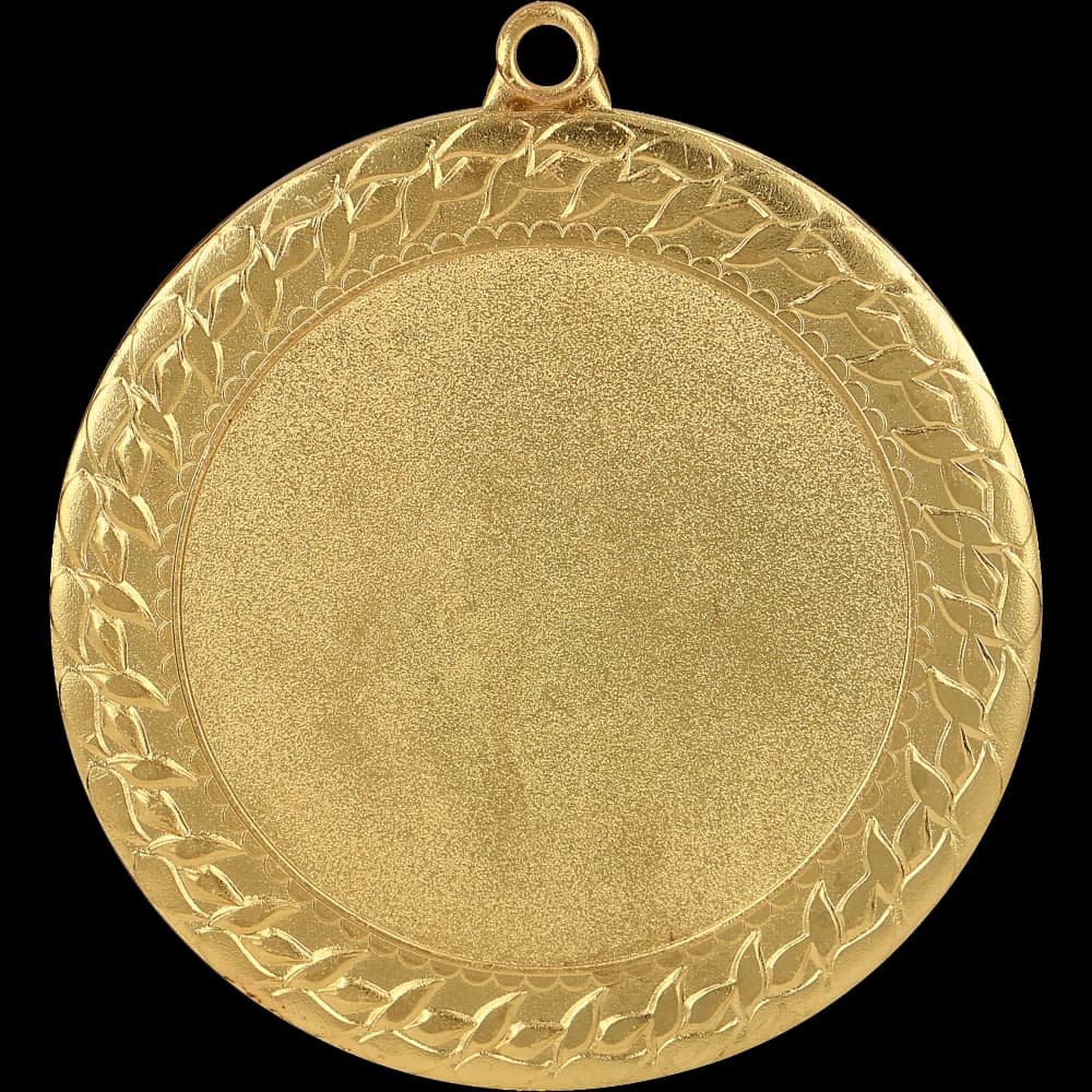 Zlatna medalja opća s mjestom za emblem 50 mm - čelična medalja s laserskim graviranjem - RMI