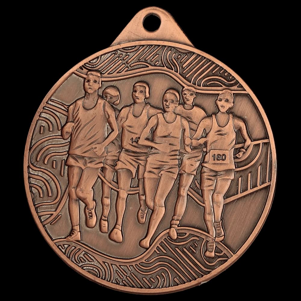 Bronze steel medal - running
