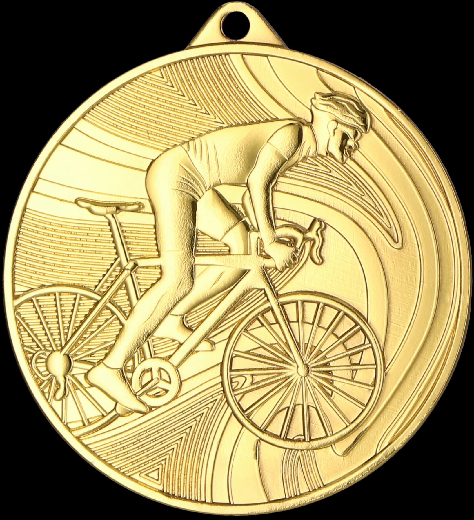 Gold medal - cycling - steel medal