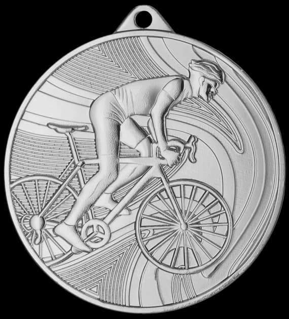 Silver medal - cycling - steel medal