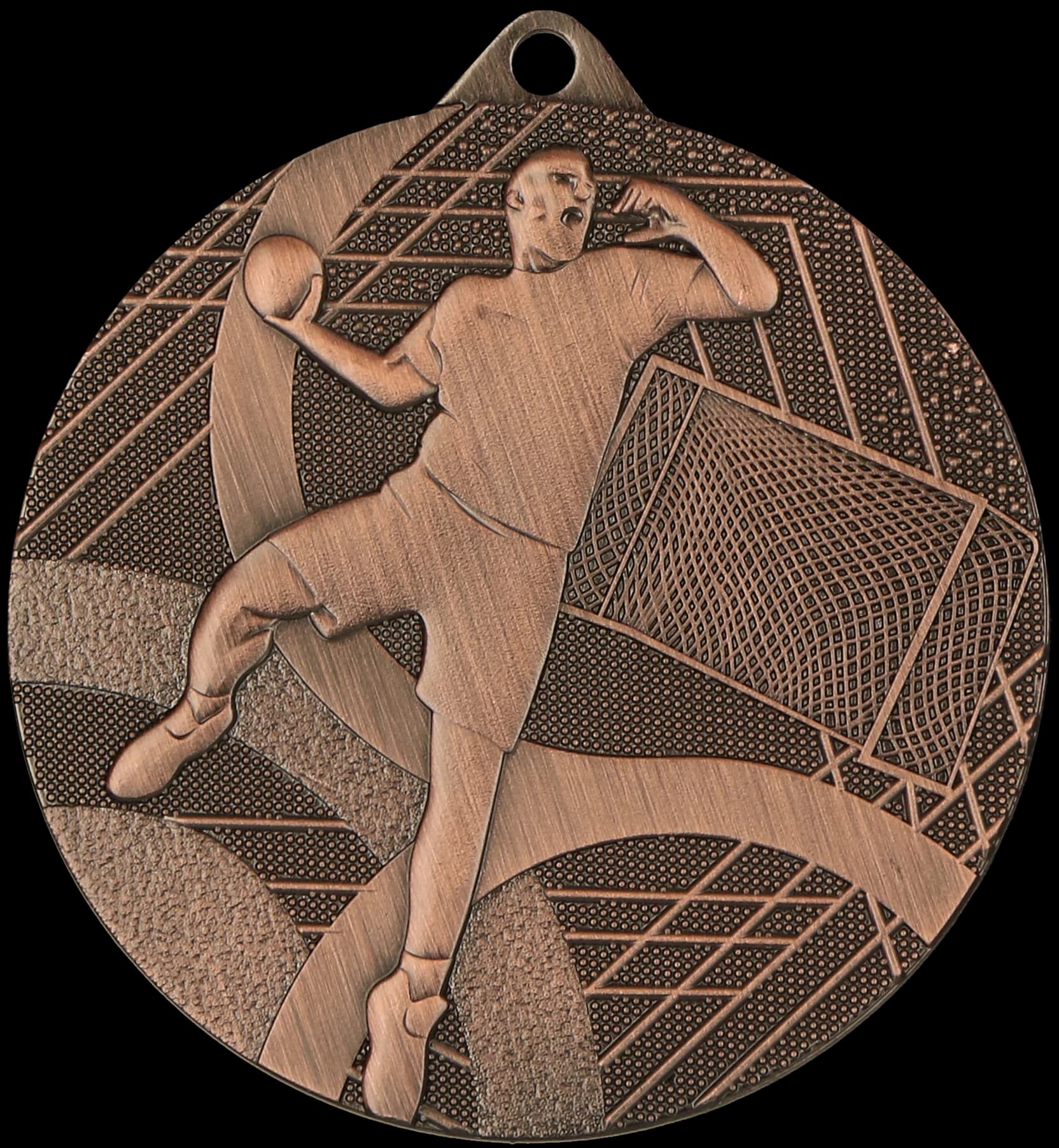 Bronze medal - handball - steel medal with laminate engraving