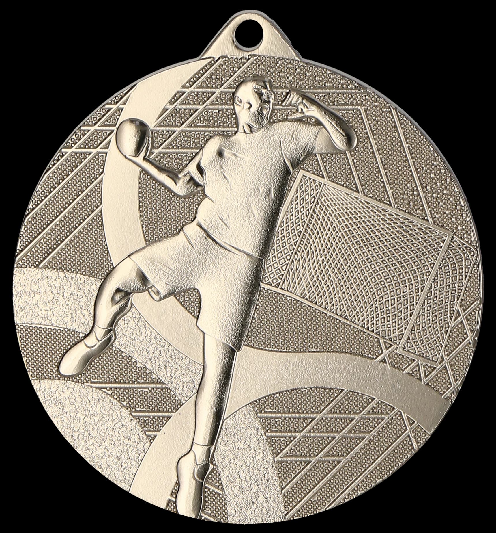 Silver medal - handball - steel medal