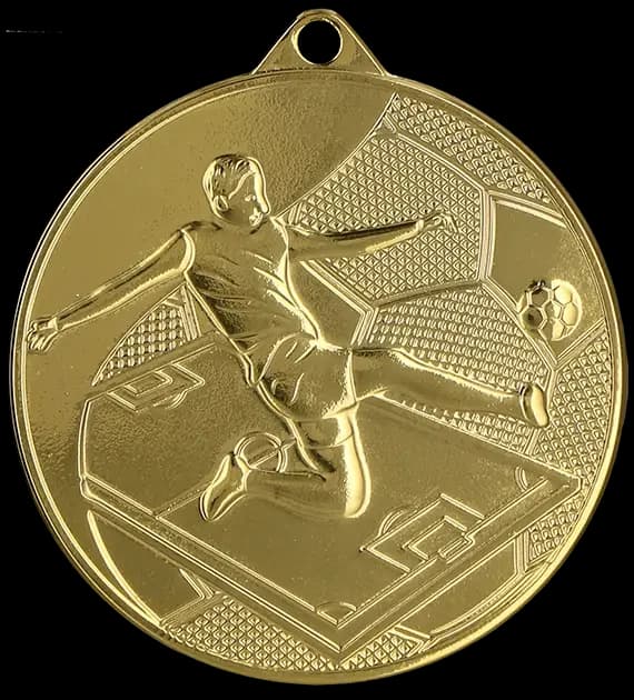 Metal medal with laminate engraving