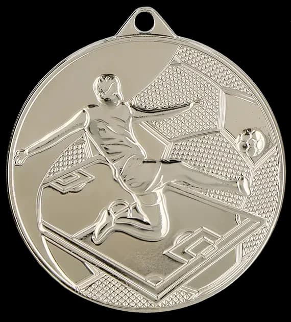 Metal medal with laminate engraving
