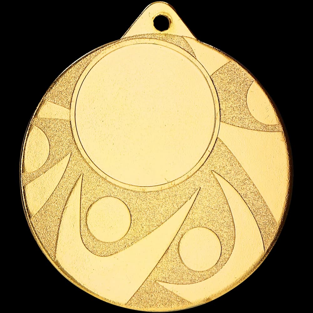 Gold general medal with 25 mm emblem slot - steel medal