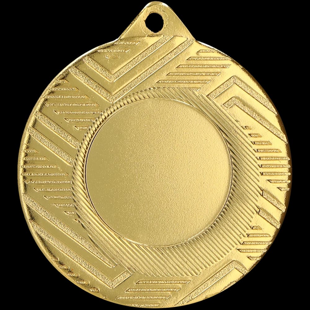 Gold general medal with 25 mm emblem slot - steel medal
