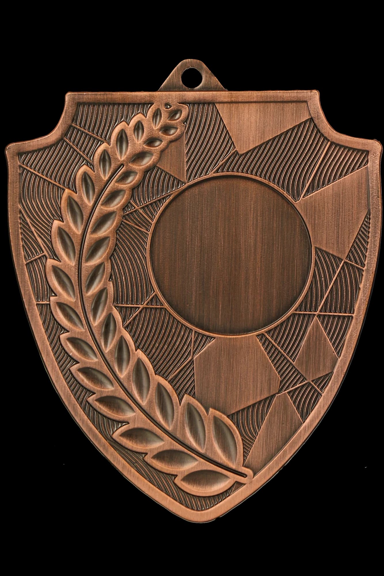 Bronze medal - shield with 25 mm emblem slot - steel medal