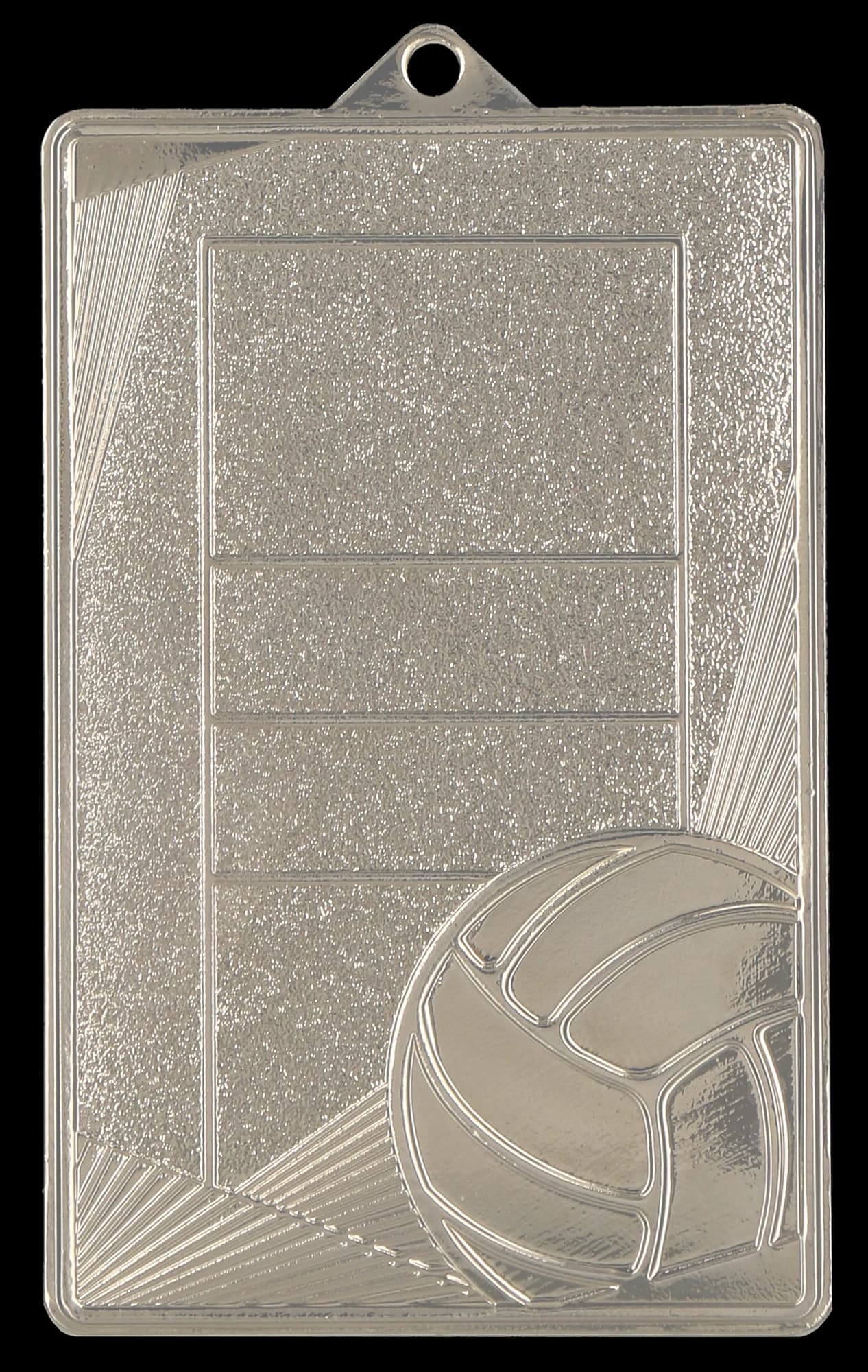 Silver medal - volleyball court - steel medal, laser engraved - RMI