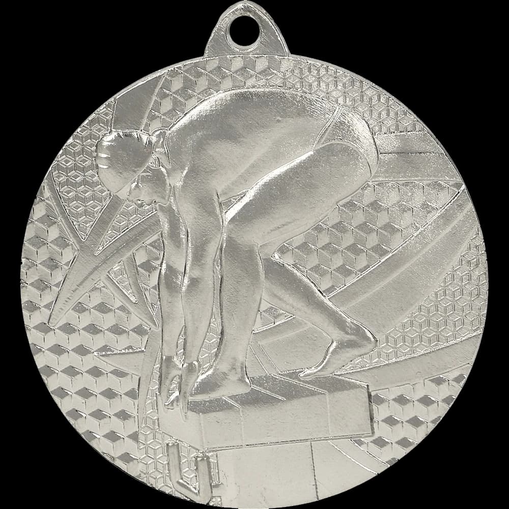 Metal medal with laminate engraving
