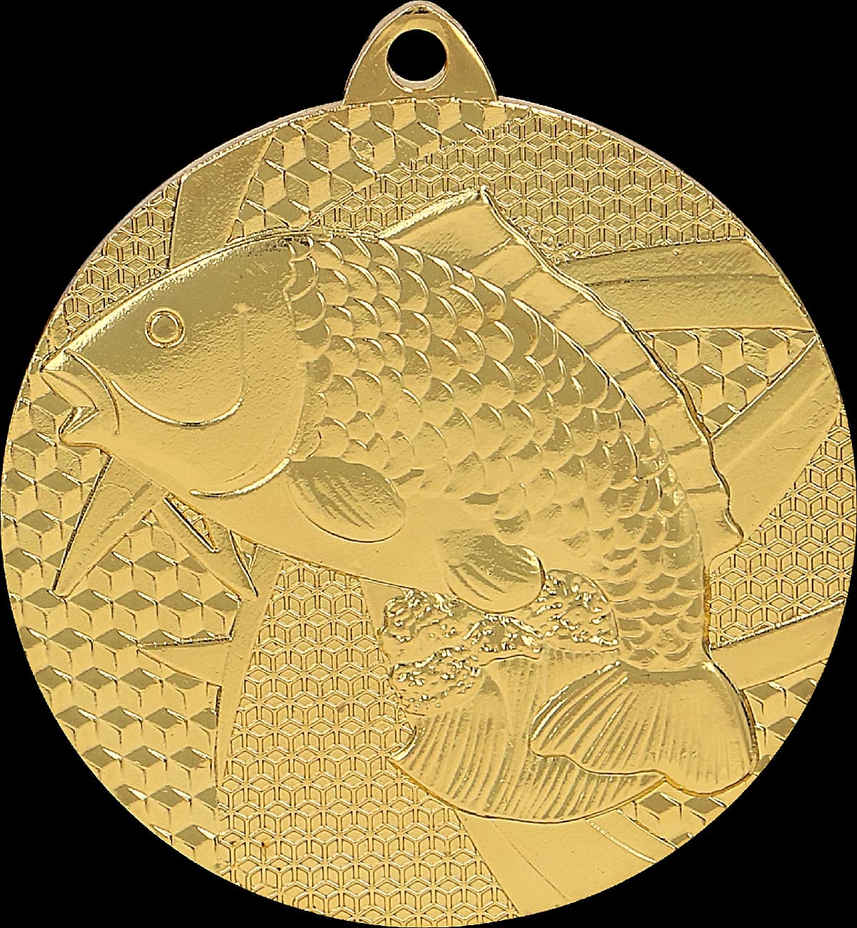 Zlatna medalja - ribolov - riba - čelična medalja