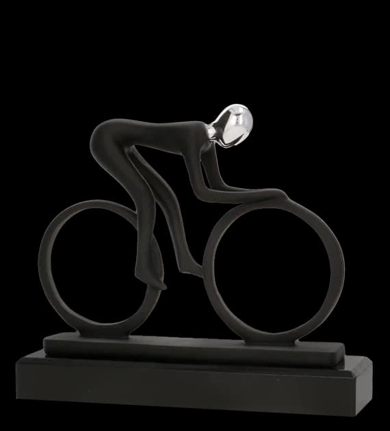 Cast figurine - cycling