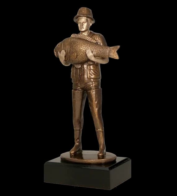 Cast figurine - fisherman