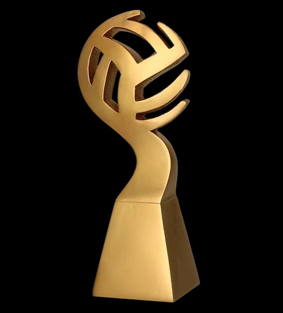 Cast figurine - volleyball