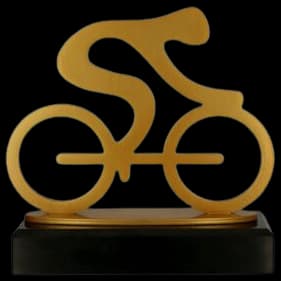 Metal trophy with marble base - Cyclist