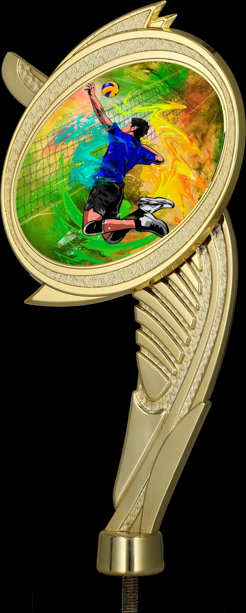 Plastic figurine, gold - VOLLEYBALL