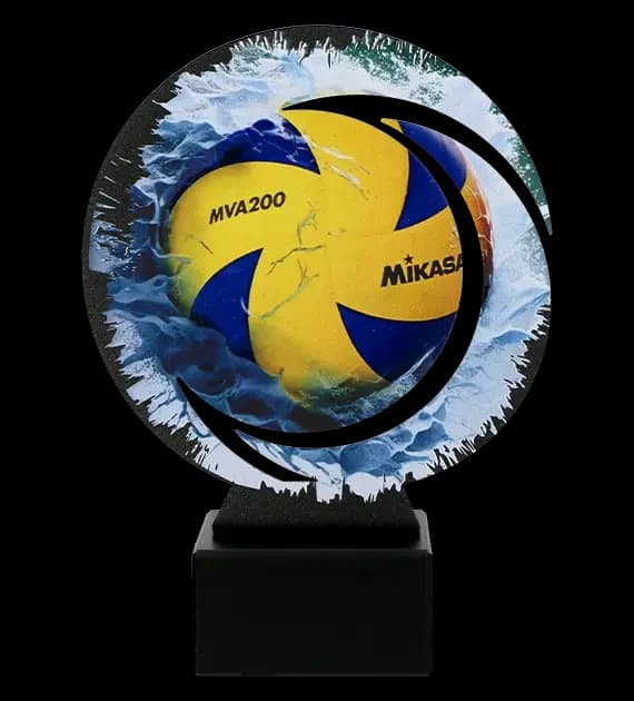 Metal trophy with marble base - Volleyball