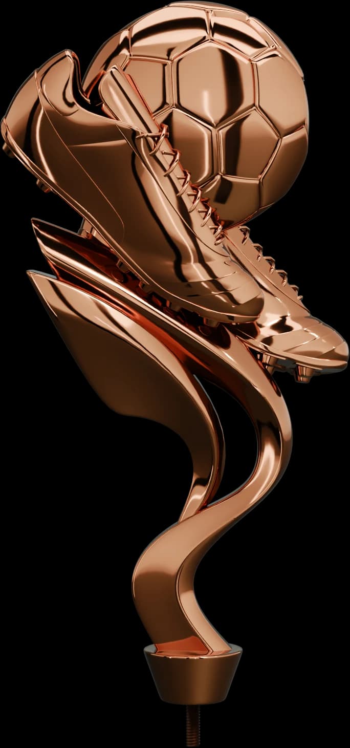 Plastic figurine, bronze - FOOTBALL