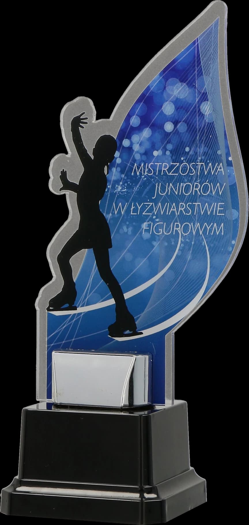 3mm plexiglass trophy on a stand - CUSTOM