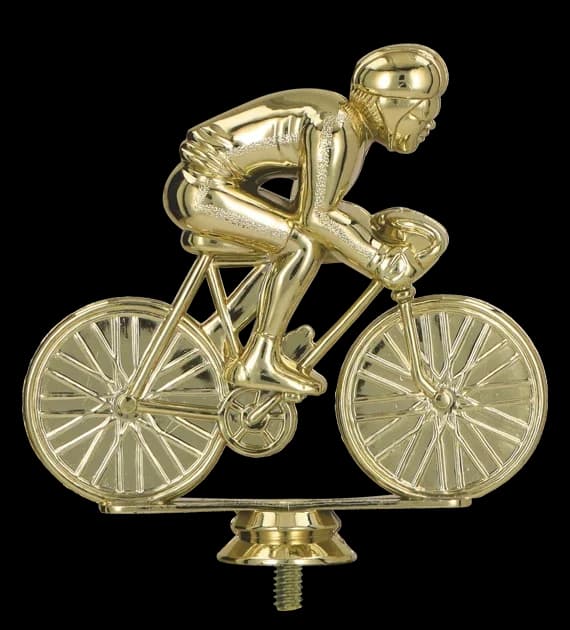 Plastic figurine bicycle - cyclist - F482/G