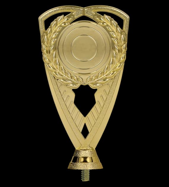 Plastic figurine - gold - with space for 50mm emblem