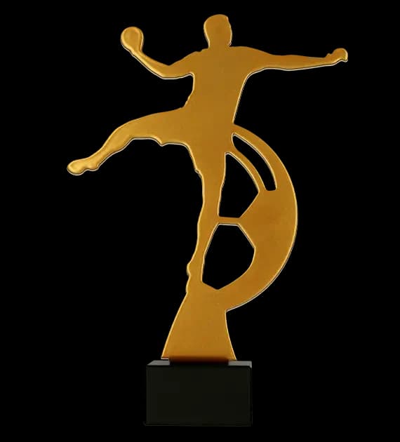 Metal trophy with marble base - Handball
