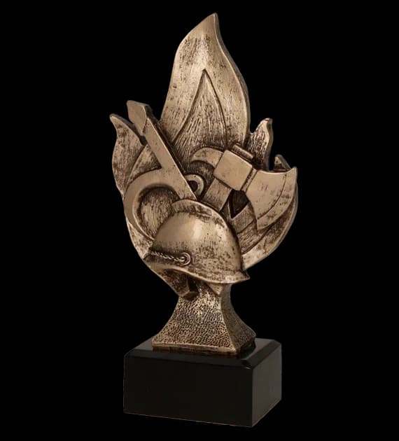 Cast figurine - firefighting