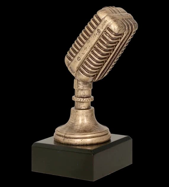 Cast figurine - microphone
