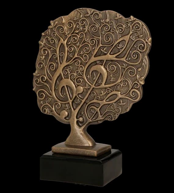 Cast figurine - music