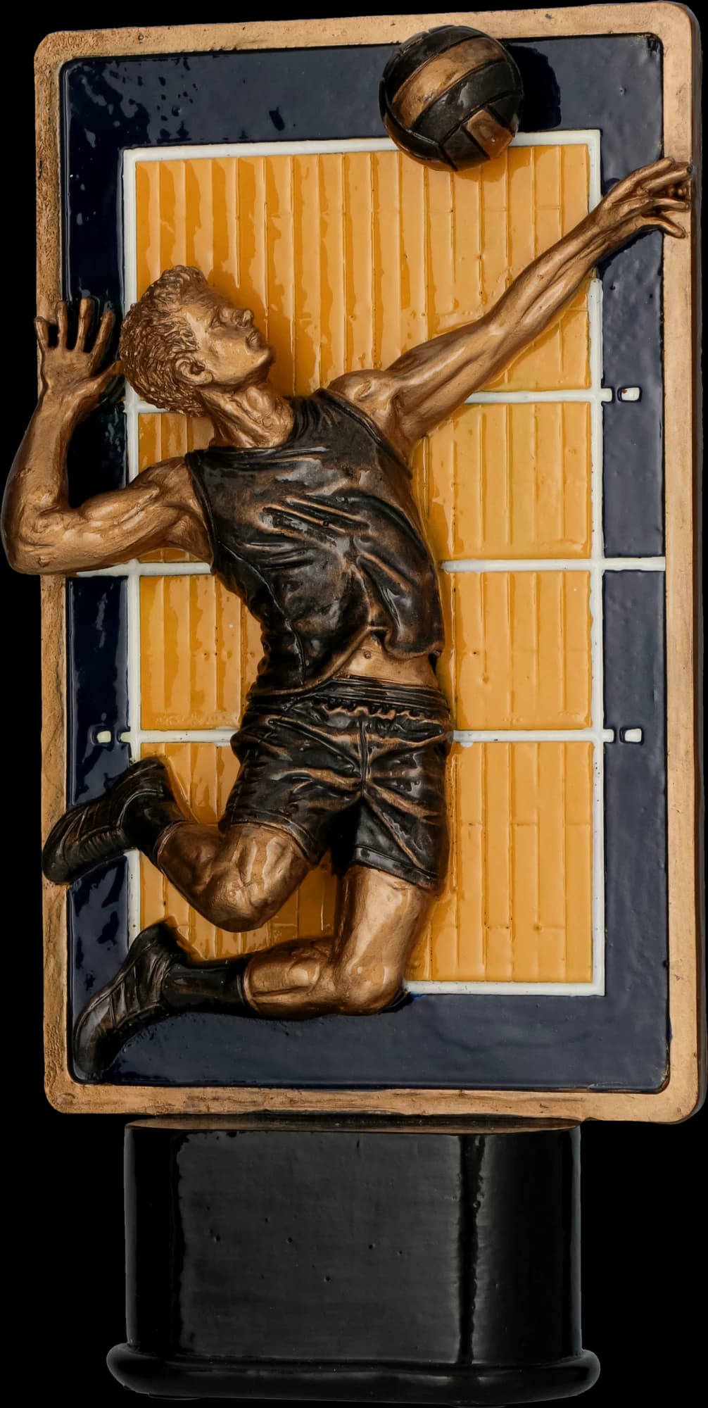 Cast figurine - volleyball