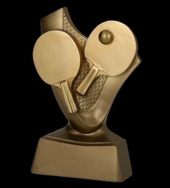 Cast figurine - table tennis