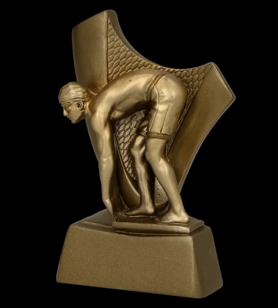 Cast figurine - swimming