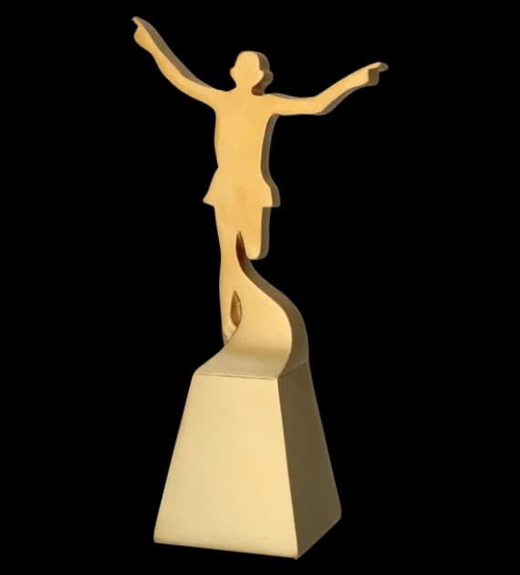 Cast figurine - running