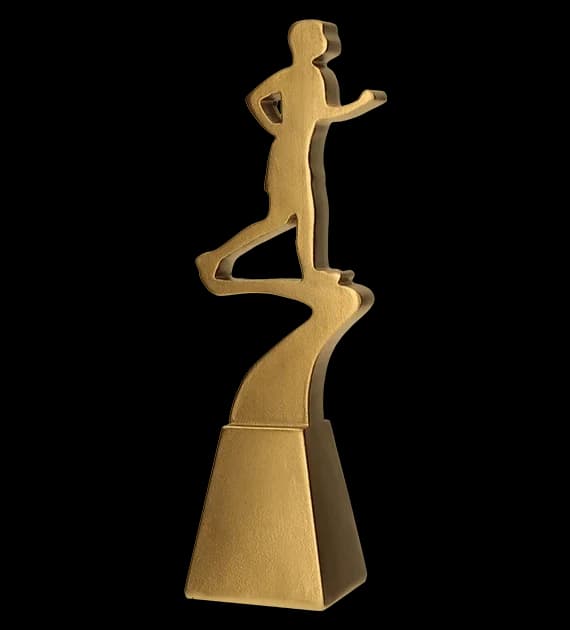 Cast figurine - gold line - runner