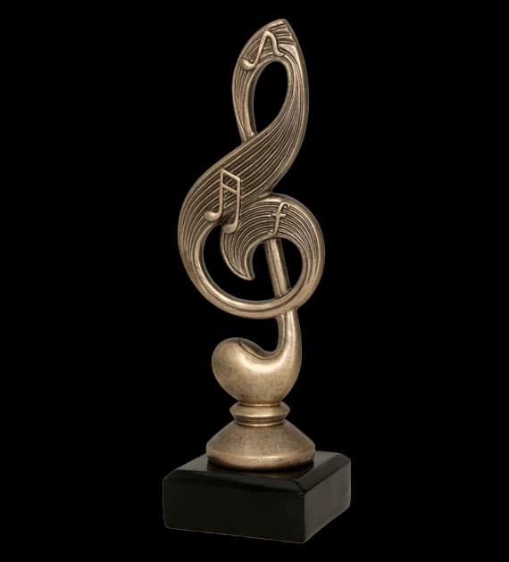 Cast figurine - music