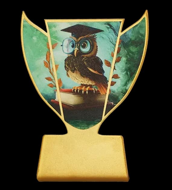 Metal trophy - School