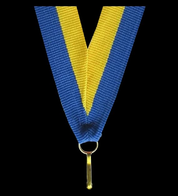 Ribbon 22 mm - yellow-blue