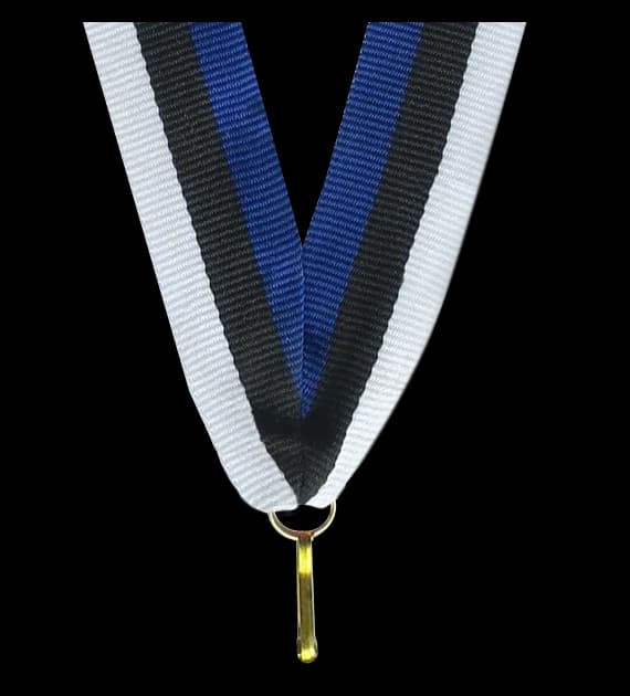 Ribbon 11 mm - blue-black-white