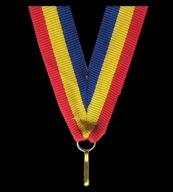 Ribbon 11 mm - blue-yellow-red