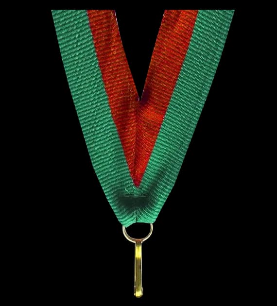 Ribbon 11 mm - red-green