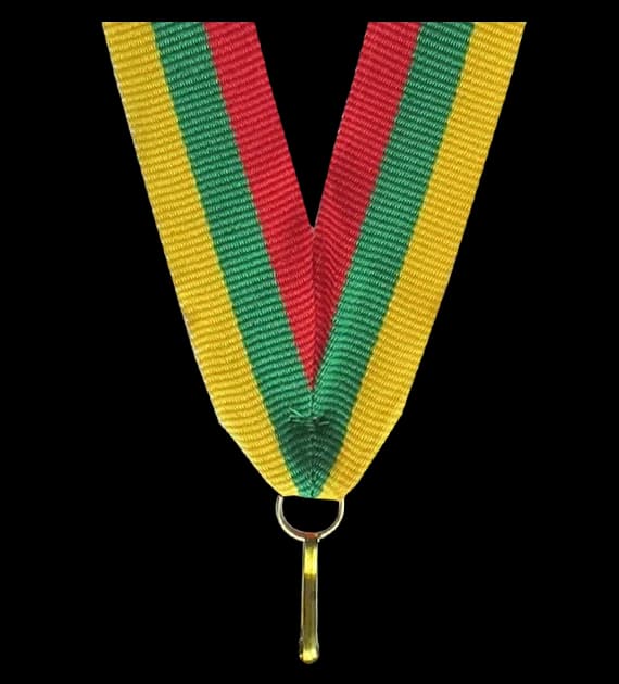 Ribbon 11 mm - red-green-yellow