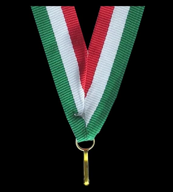 Ribbon 11 mm - red-white-green