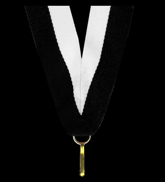 Ribbon 11 mm - white-black