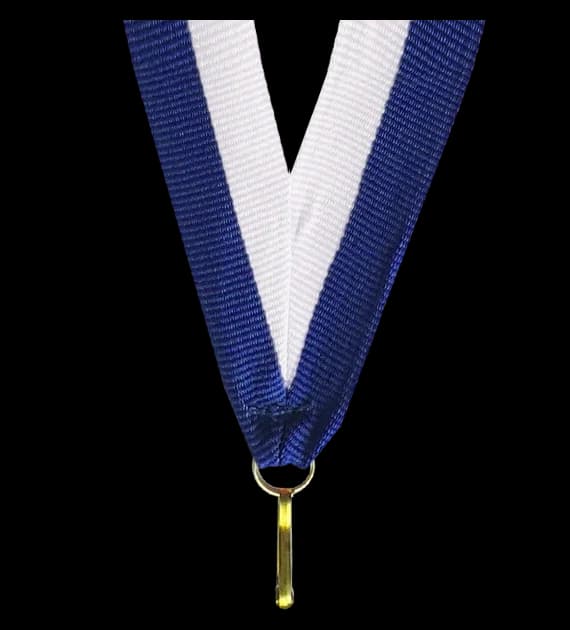 Ribbon 11 mm - white-blue
