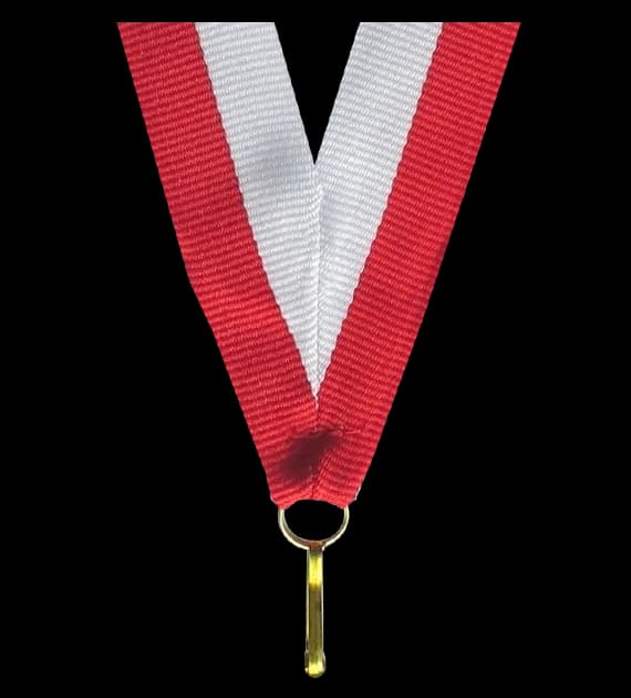 Ribbon 11 mm - white-red