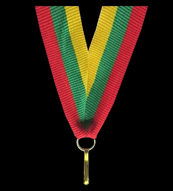 Ribbon 11 mm - yellow-green-red