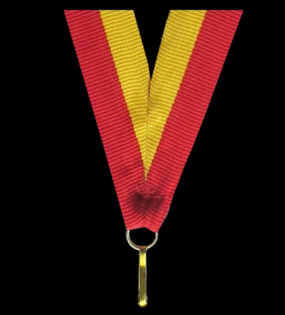 Ribbon 11 mm - yellow-red