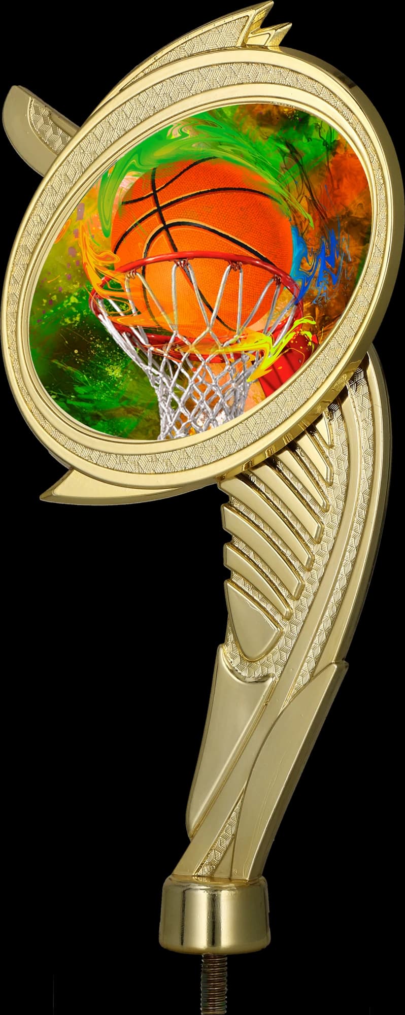 Plastic figurine, gold - BASKETBALL