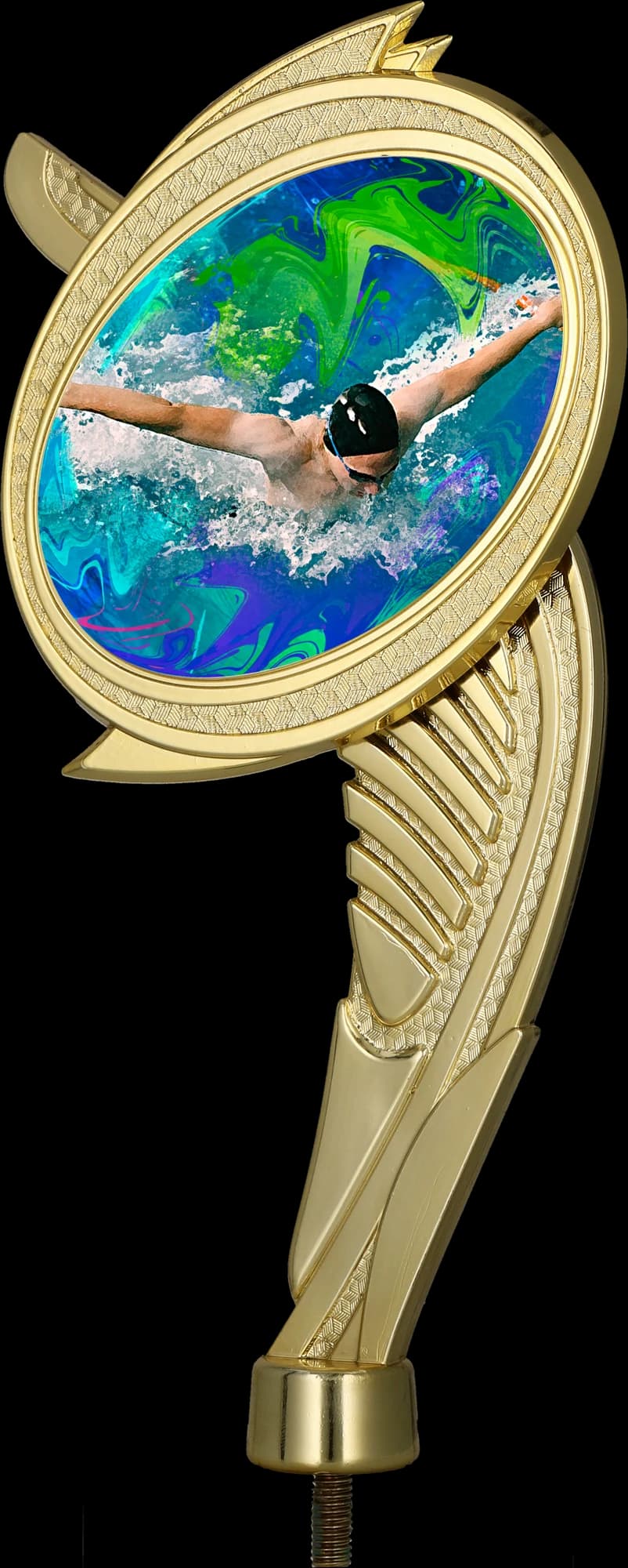 Plastic figurine, gold - SWIMMING